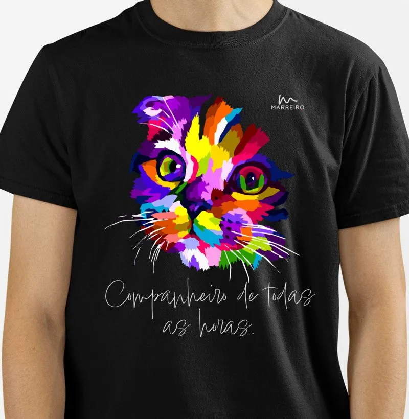 Camiseta e babylook Gato Companheiro
