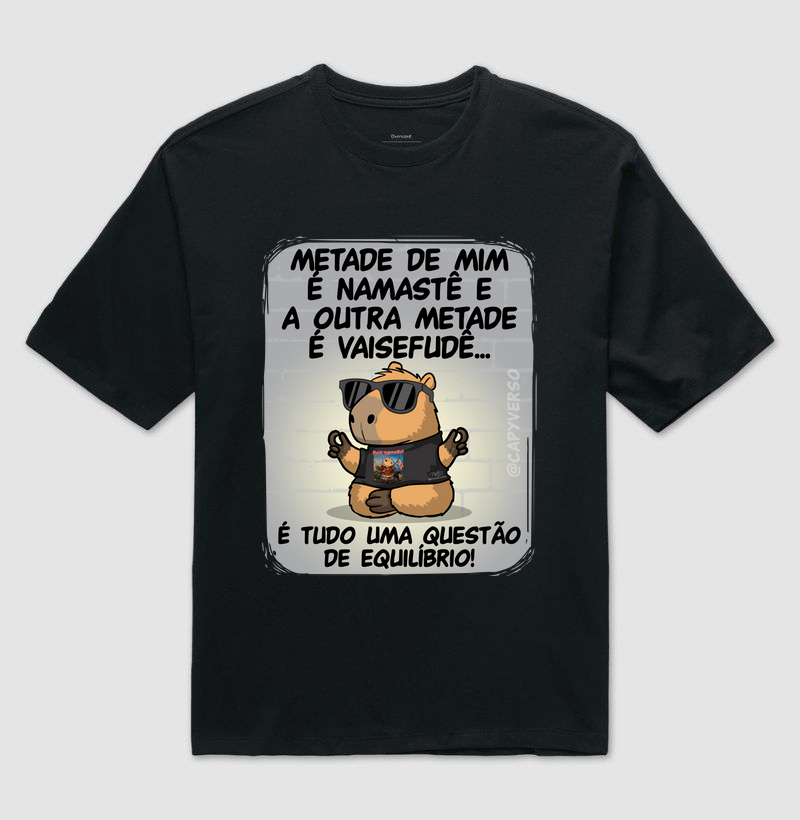Camiseta Capivara Namastê - Camiseta Oversized