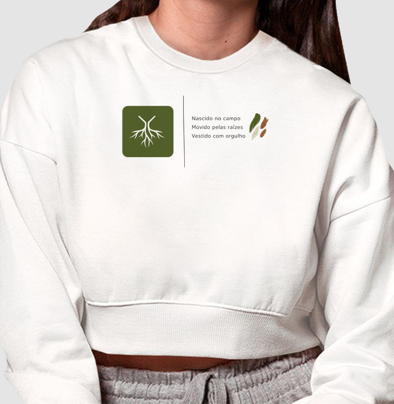 Cropped moletom Orgulho do Campo