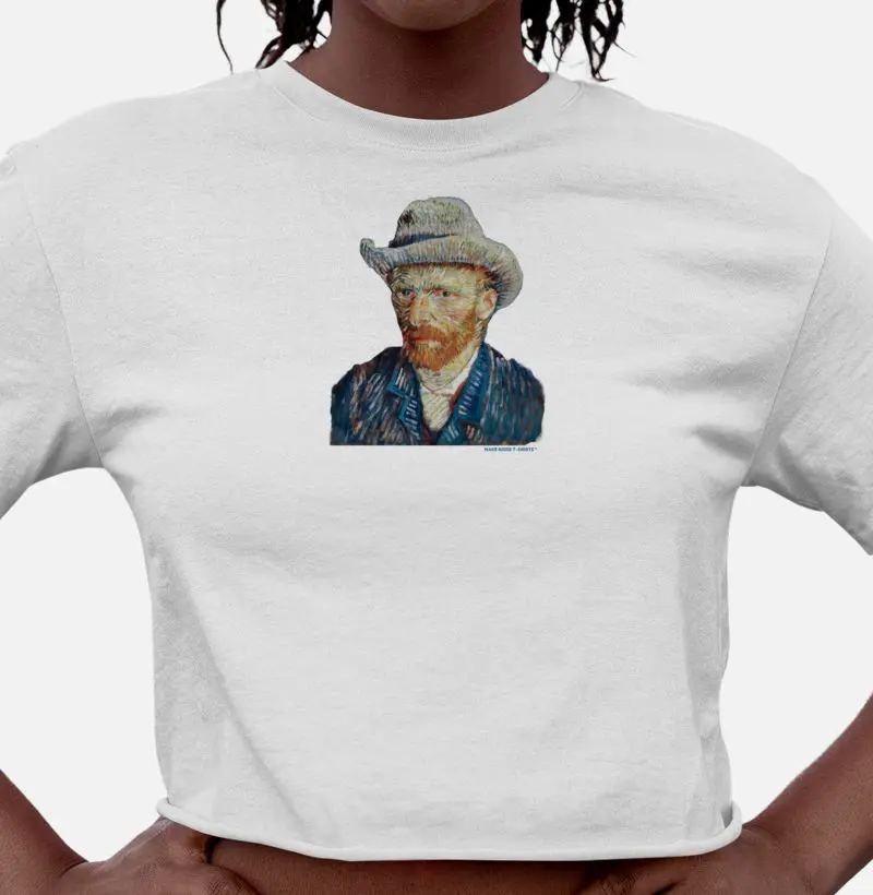 AUTO-RETRATO COM CHAPÉU DE FELTRO CINZA (1887) por Vincent van Gogh: "