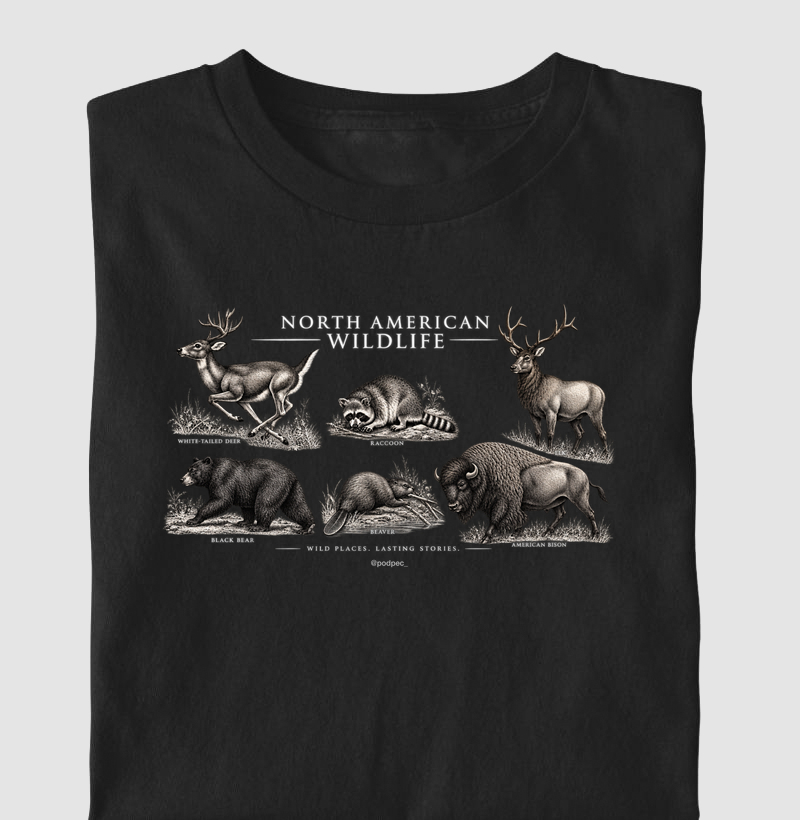 North American Wildife - Camiseta Infantil