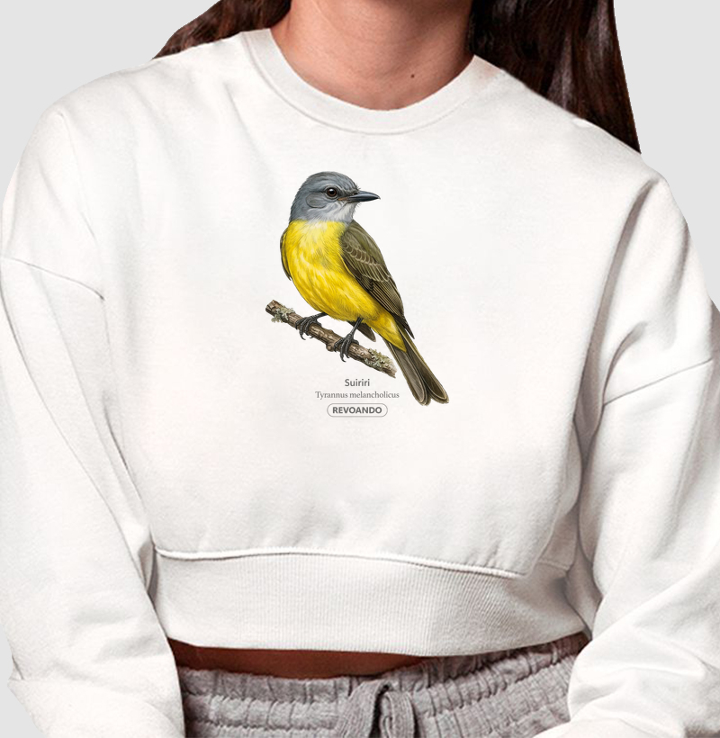 Traços Alados - Suiriri - Moletom Cropped