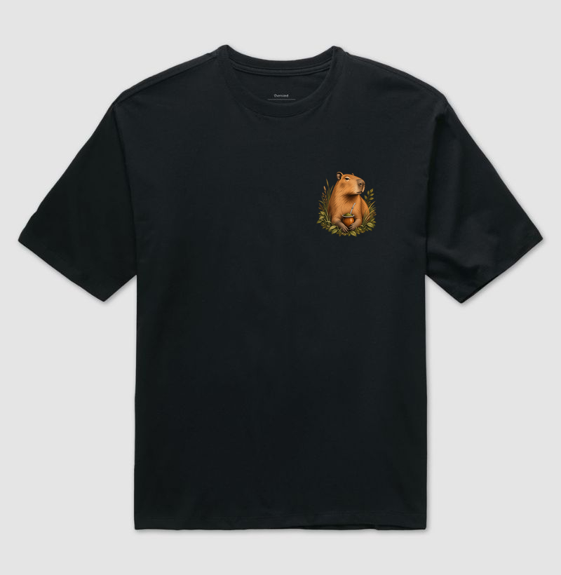 Capivara do Mate — Pocket - Camiseta Oversized