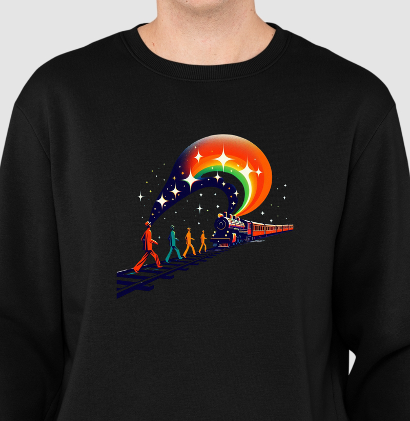 Surrealism Ziggy Stardust vai às Estrelas - Suéter Moletom