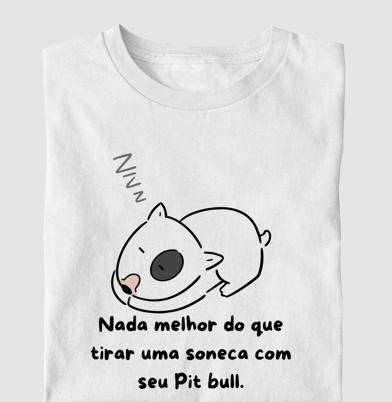 Nada melhor do que tirar uma soneca com seu pit bull