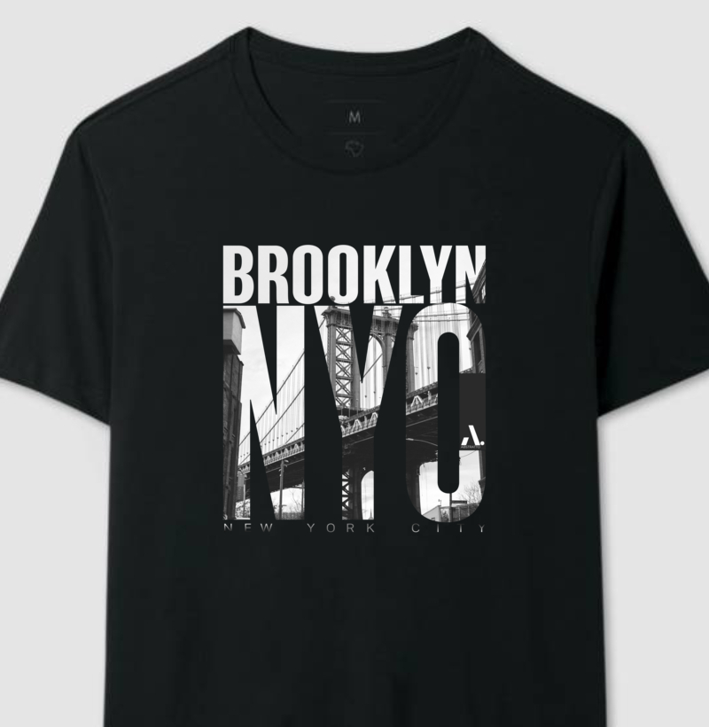 Camiseta Estampada Masculina NYC Brooklyn