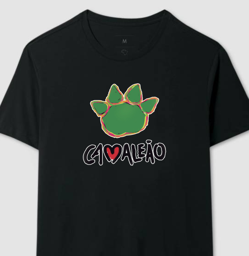 Camiseta Masculina Camaleão Coração