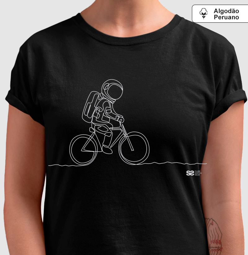 Camiseta Algodão Peruano Masc/Fem "Astronauta"