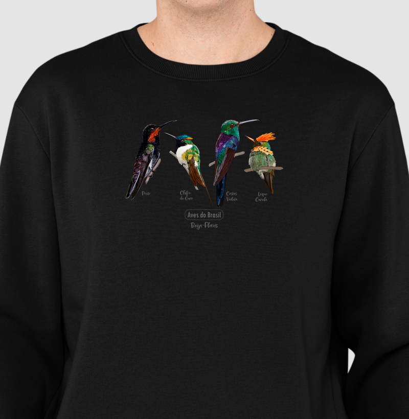 Aves do Brasil - Coletivo Beija-Flores - Moletom