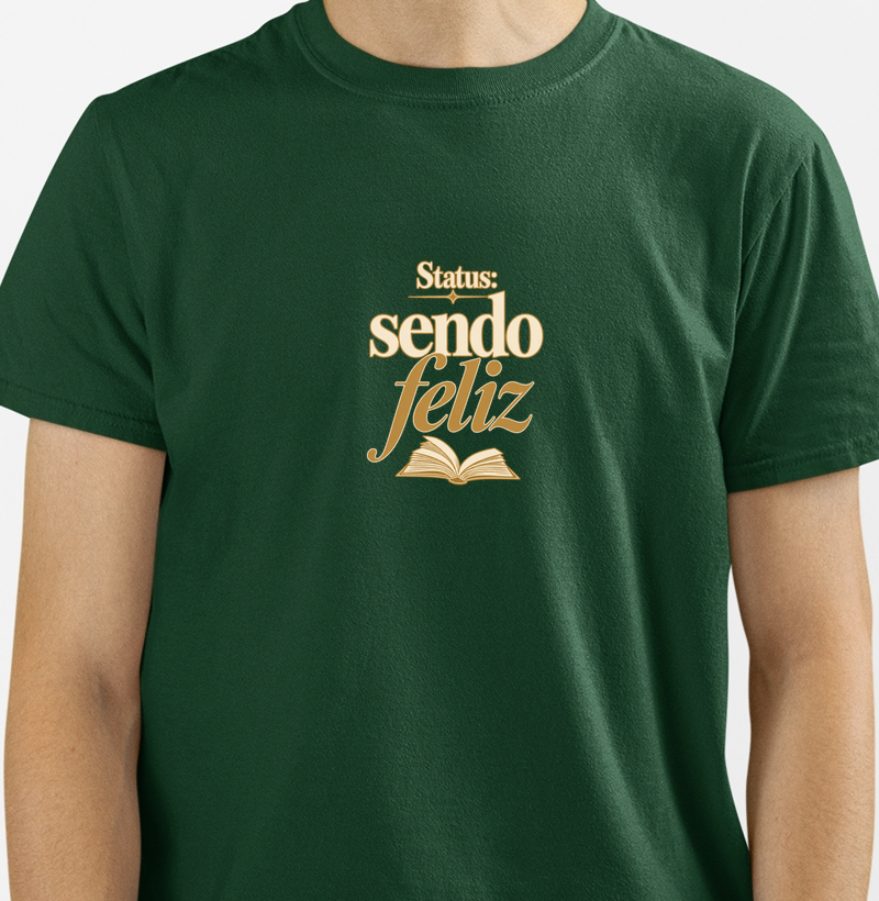 Status: Sendo Feliz - Camiseta