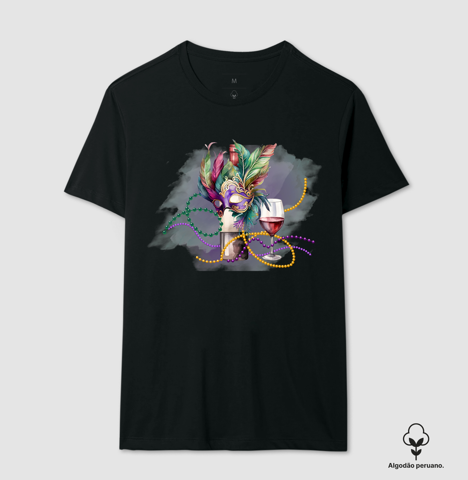 Bloco do Vinho TInto - Camiseta Algodão Peruano