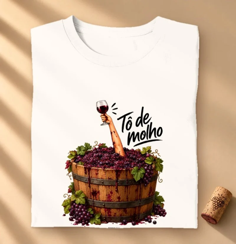 Camiseta Vinho - “Tô de Molho” – Humor & Wine Mood