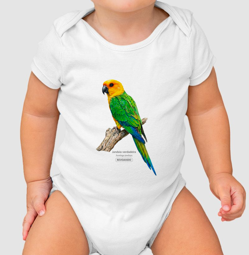 Traços Alados - Jandaia-verdadeira - Body Infantil