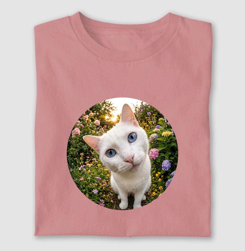 Gato Branco de Olho em Você