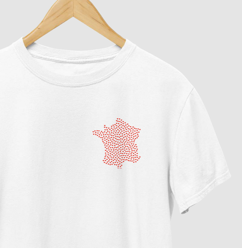 França mapa coração