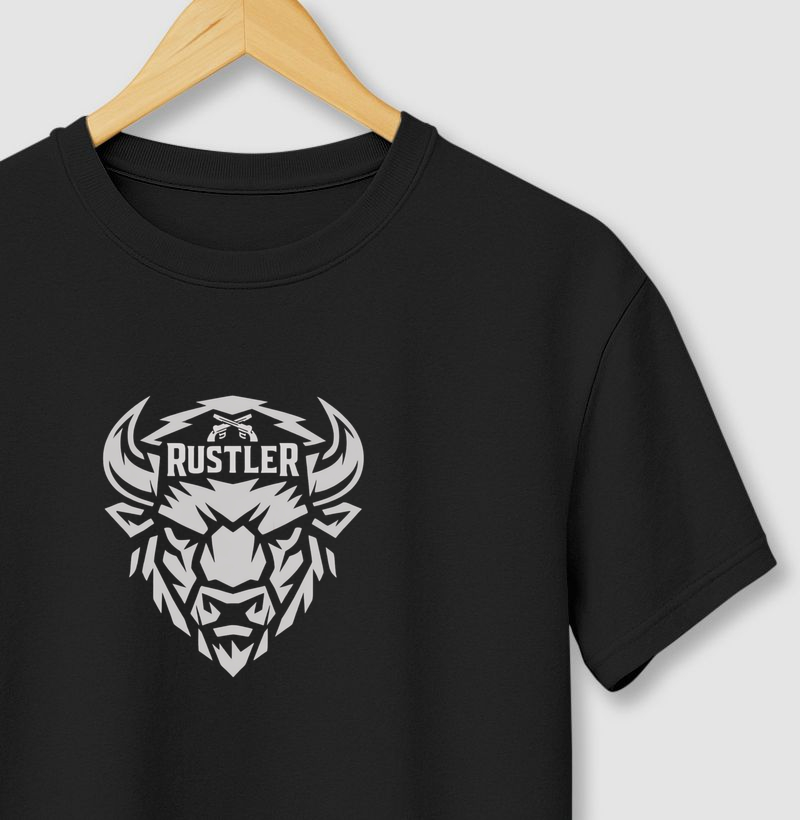 Camiseta Rustler Bison – Western Strength & Outlaw Spirit