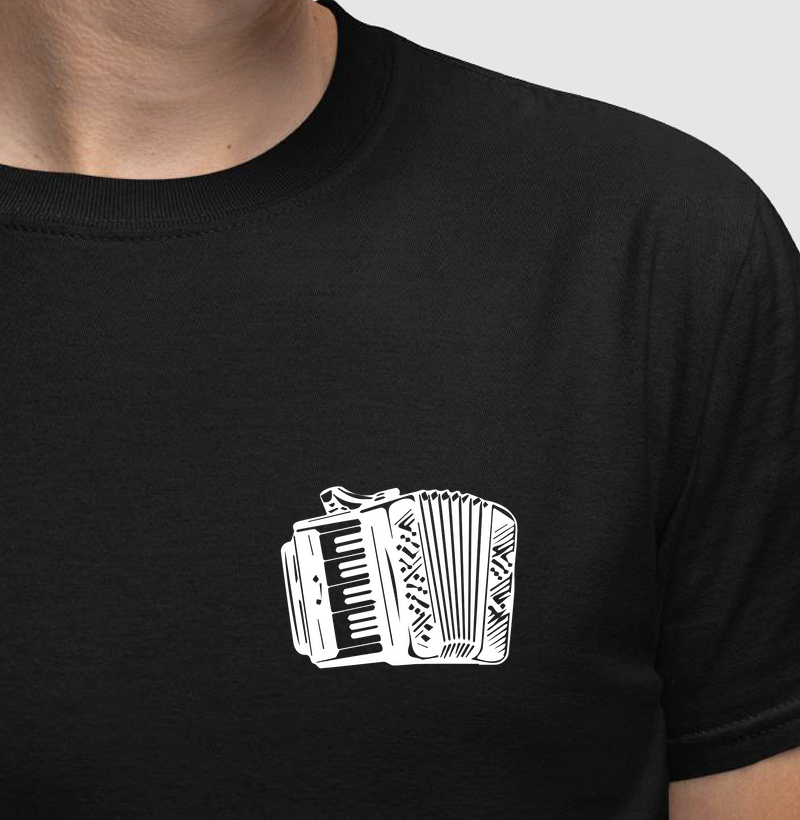 Camiseta Acordeão/Sanfona Minimalista - M3
