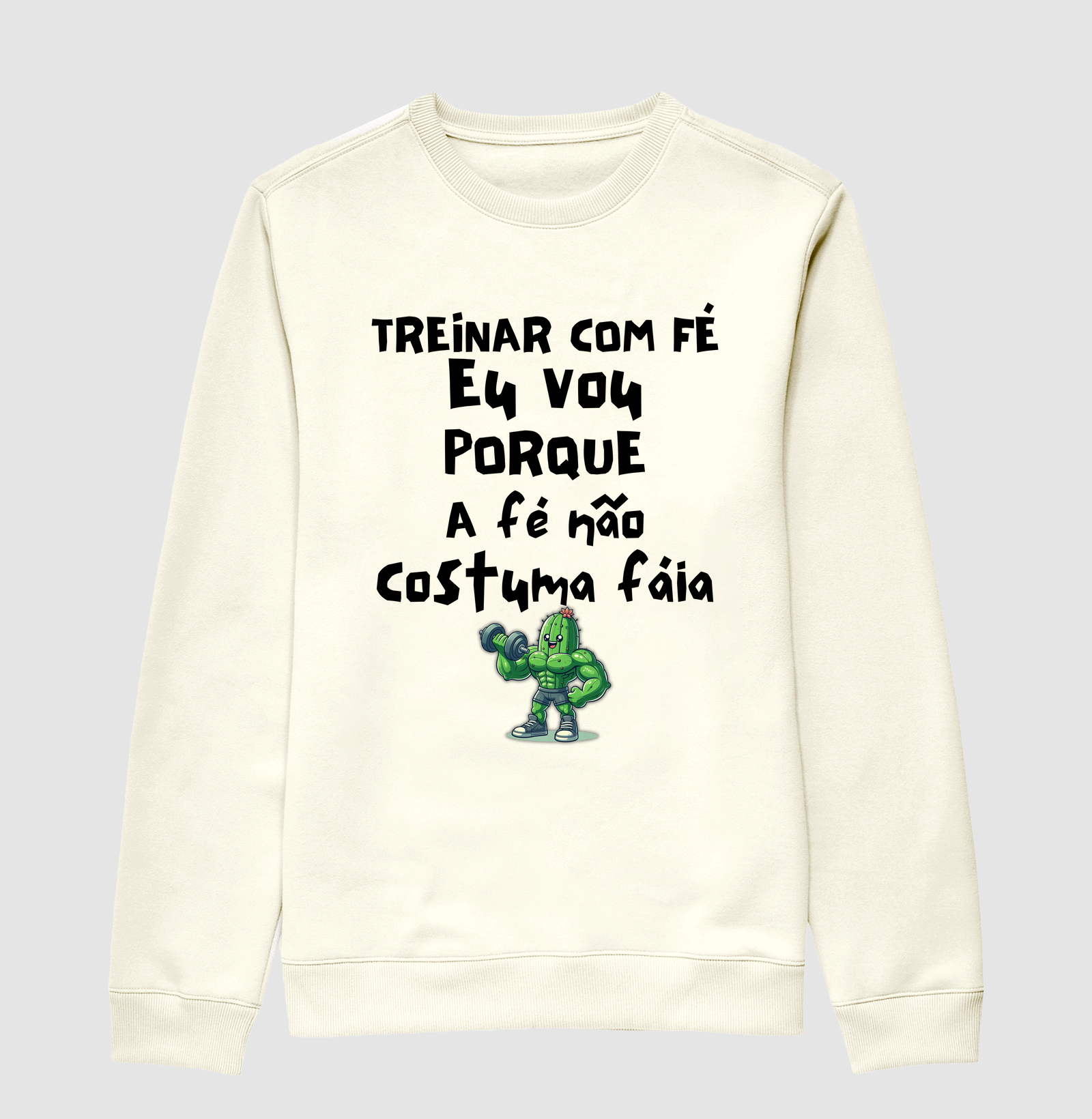 Treinar com fé eu vou porque a fé não costuma fáia