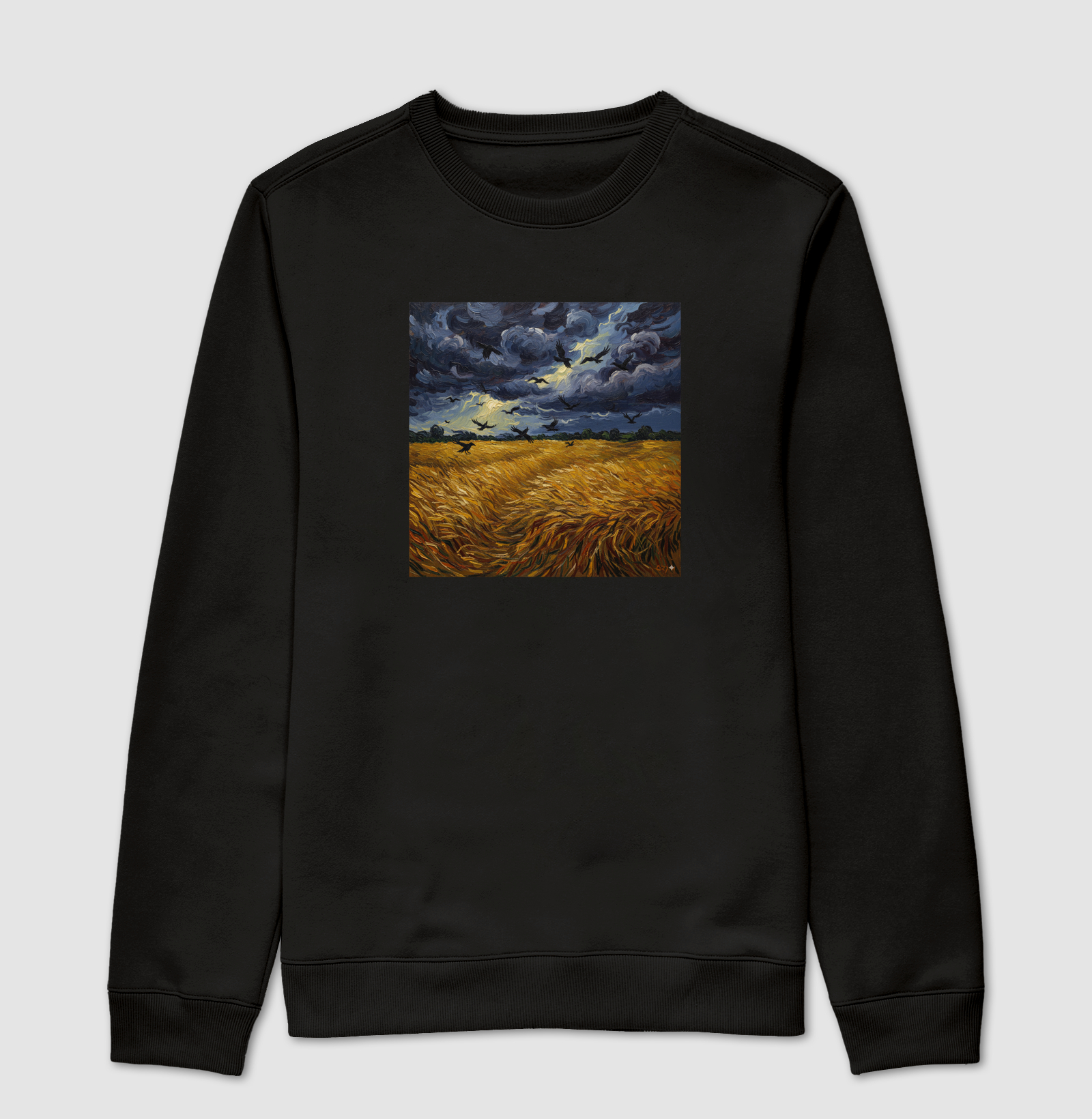 Campo com corvos
