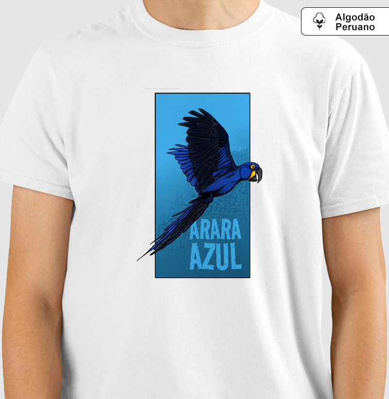 Camiseta Algodão Peruano A Arara Azul