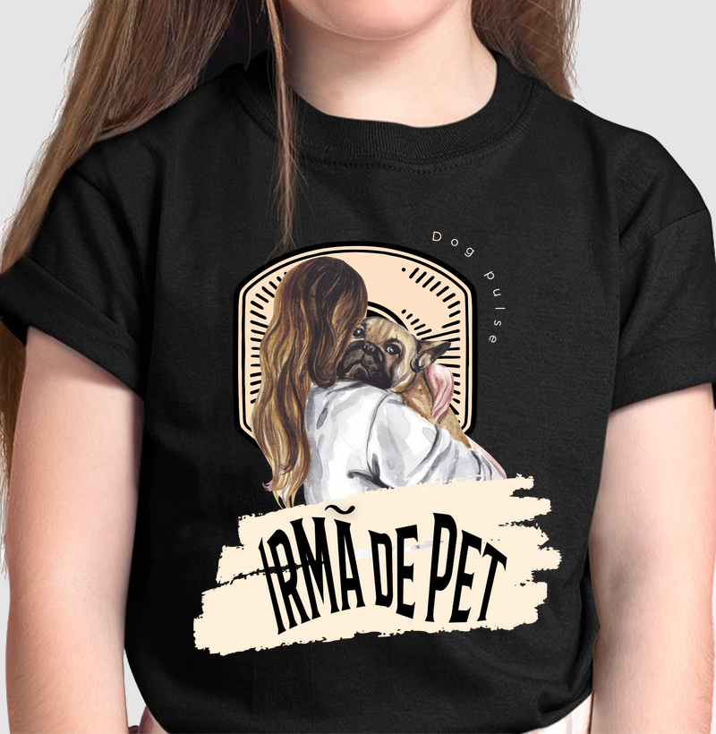 Camiseta Infantil Dog Pulse Irmã de Pet - Sister of Tails