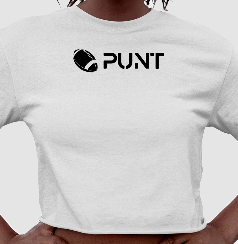 Camiseta cropped Logo PUNT em Preto