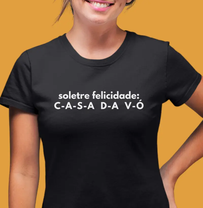 Soletre felicidade - casa da avó (adulto)