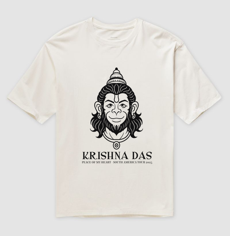 Hanuman Head - Camiseta Oversized - Estampa Preta