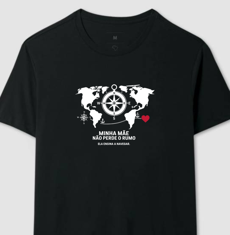 Mapa Minha mãe não perde o rumo - Algodão 30.1