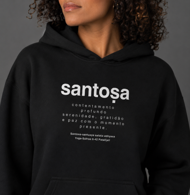 Hoodie Santoṣa – Yoga Sūtras de Patañjali