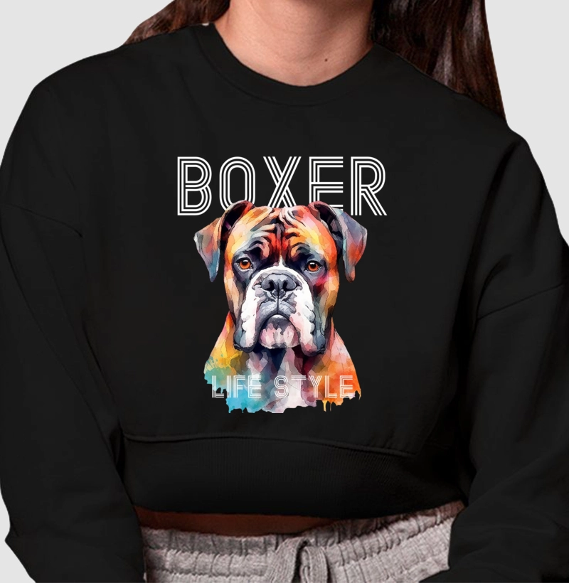 Moletom Cropped Boxer Lifestyle