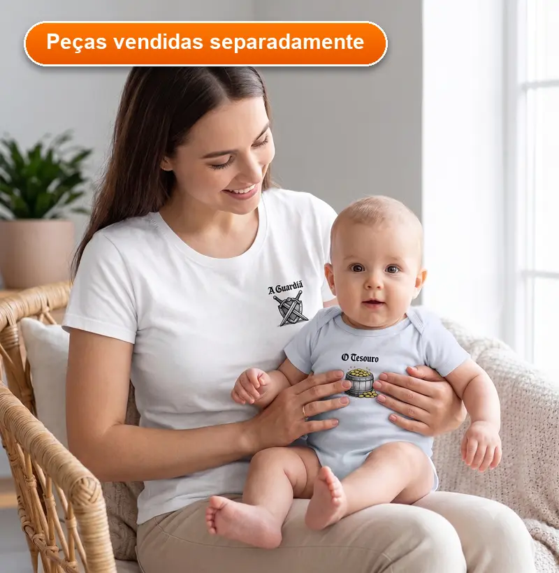 A guardiã - Blusa Feminina Estampada -  Mãe e Filho(a)