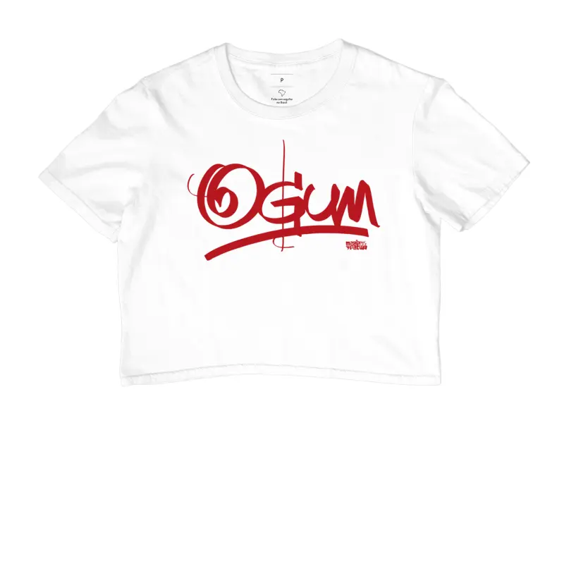 Cropped Ogum Red Colors Maria Patuá