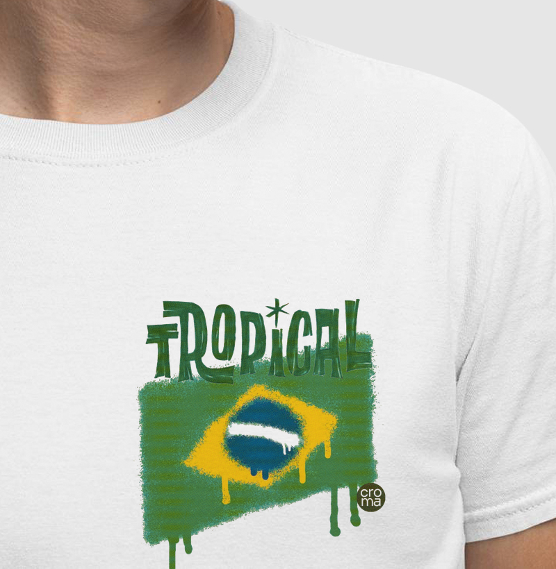Camiseta Regular Brasil Tropical