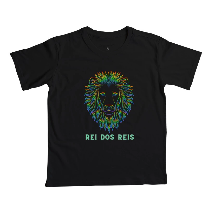 Camiseta Infantil - Leão de Judah REI DOS REIS