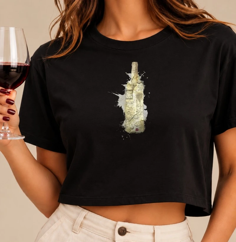 Camiseta Cropped Wine Art - Cropped