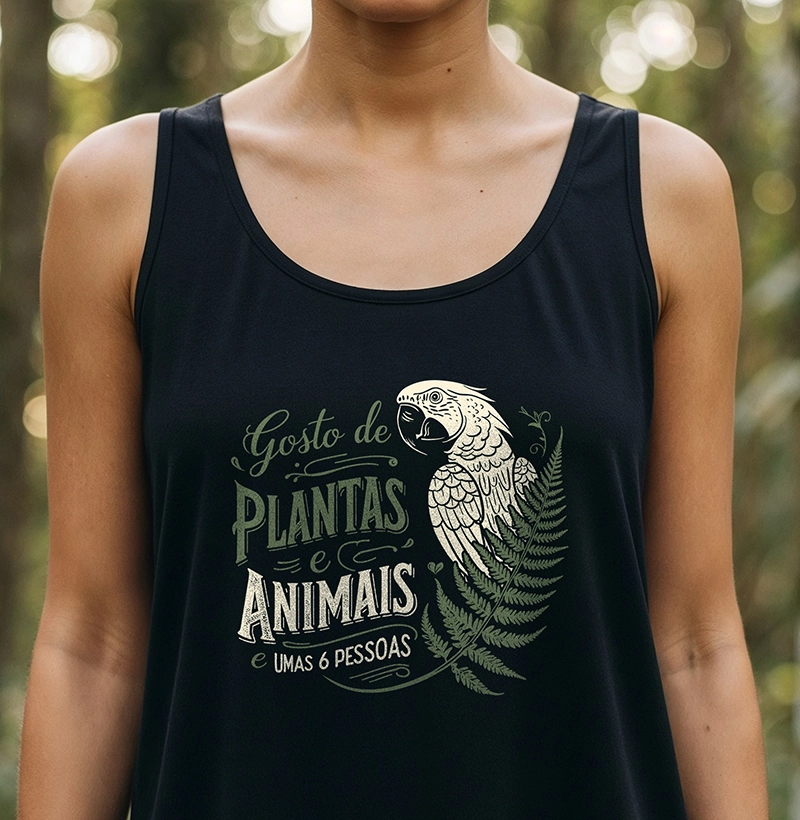 Gosto de plantas e animais, e umas 6 pessoas