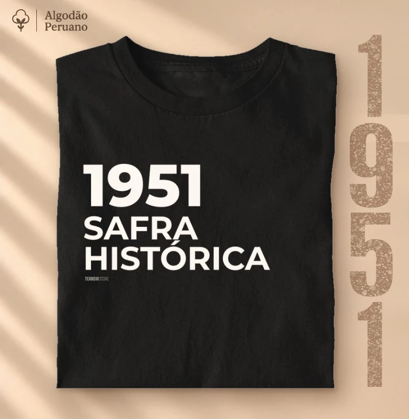 Camiseta Vinho - 1951 • Safra Histórica - Camiseta Algodão Peruano