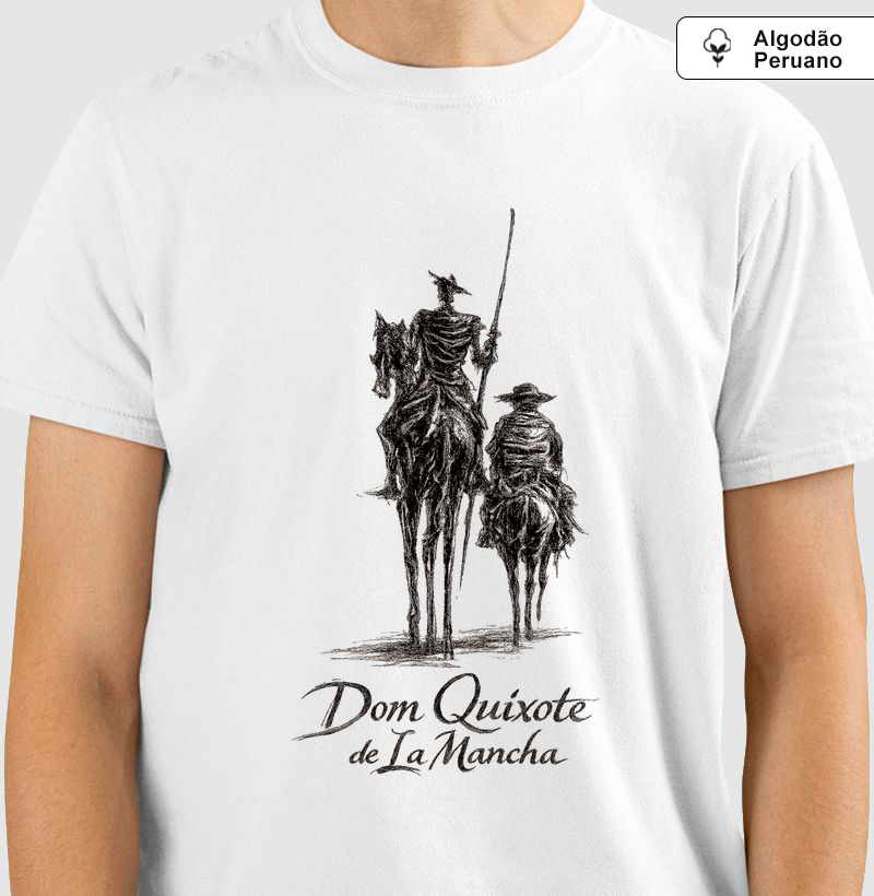 Dom Quixote de La Mancha Personalizado Algodão Peruano 
