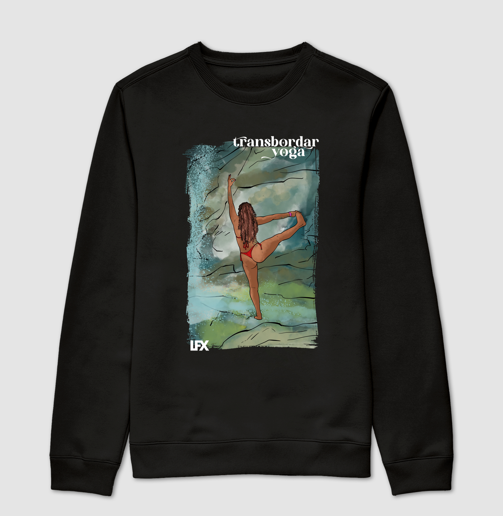 Mulher fazendo Utthita hasta padangusthasana V01