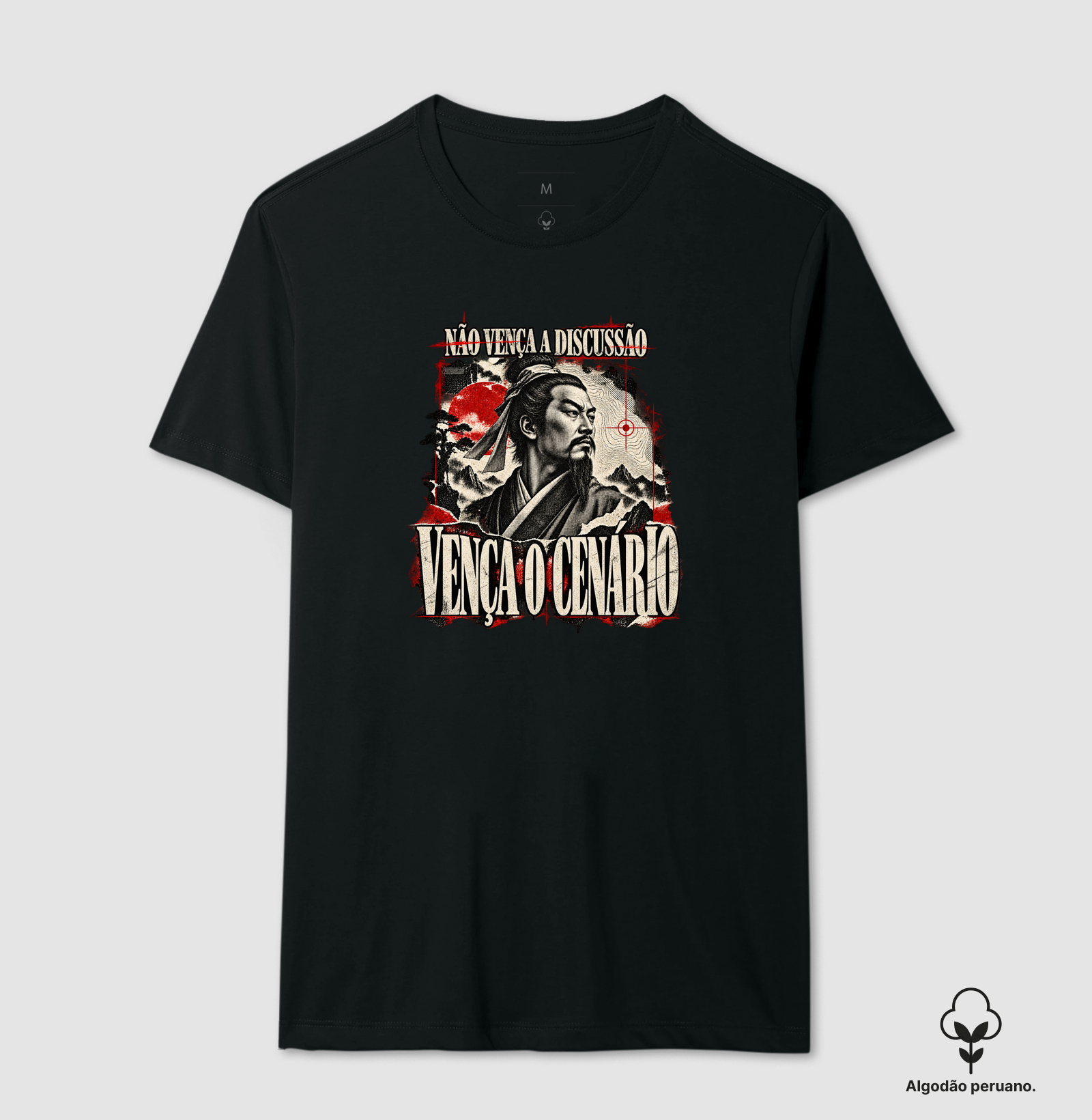 Sun Tzu - Não Vença a Discussão, Vença o Cenário - Camiseta Algodão Peruano