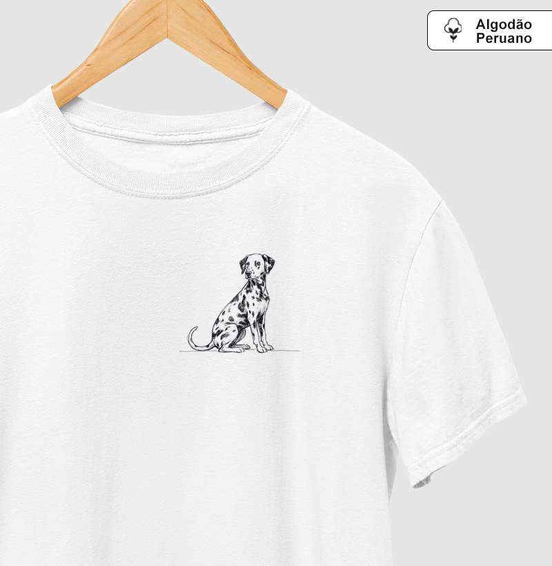 Dálmata - Desenho - Camiseta Algodão Peruano