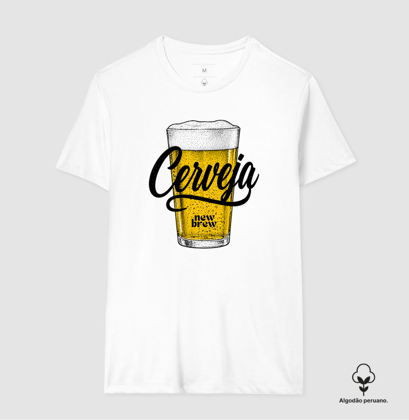 Cerveja - New Brew - Camiseta Algodão Peruano