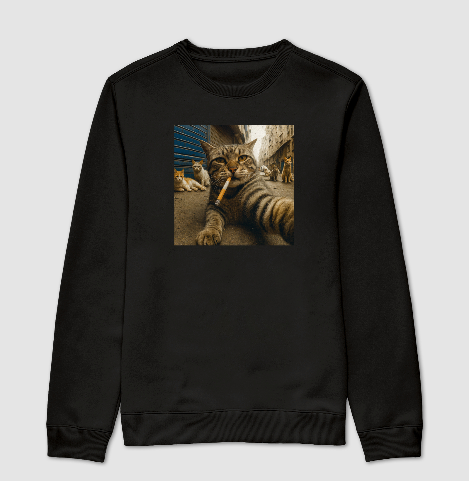 Gato Gangster Fumando