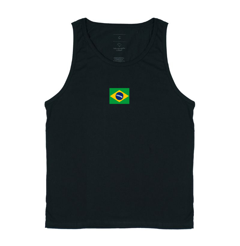 Reagata com Bandeira do Brasil Minimalista
