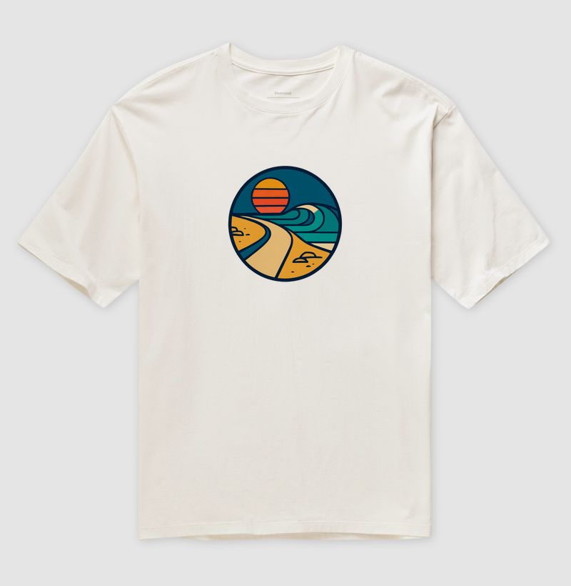 Camiseta Oversized Rota da Praia — Trip 80/90 | Posto80