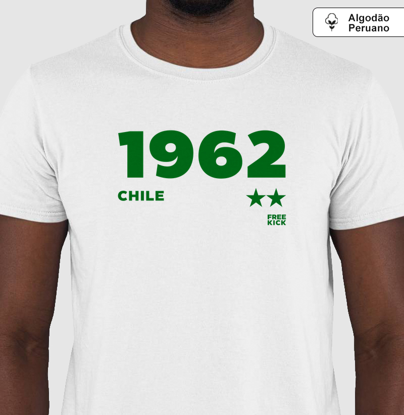 CAMISETA ALGODÃO PERUANO FREE KICK BRASIL 1962