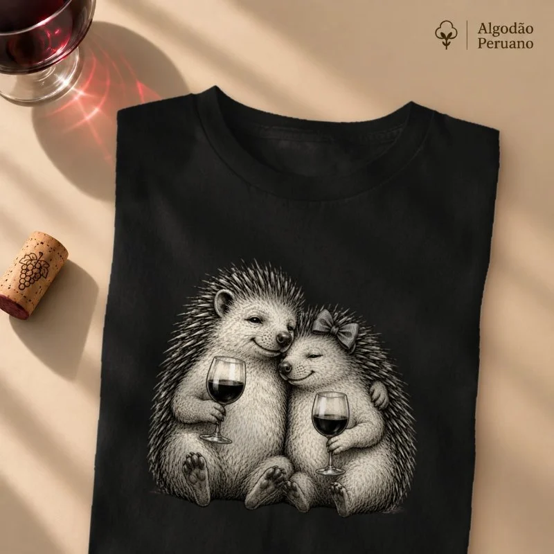 Camiseta Vinho - Amor entre espinhos - Camiseta Algodão Peruano