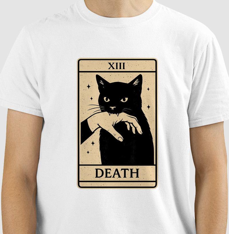 Camiseta Gatinho Tarot Death