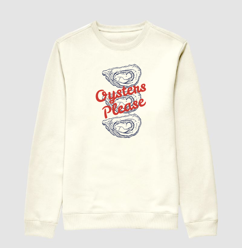 Moletom Oysters Please Marinho